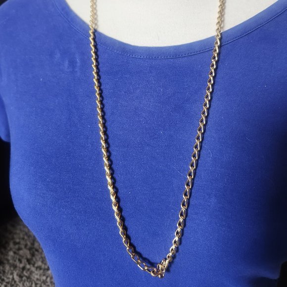 30" Gold Tone Chain Necklace Simple Style Artisan NWT Tony Alexander Jewelry - Picture 2 of 3